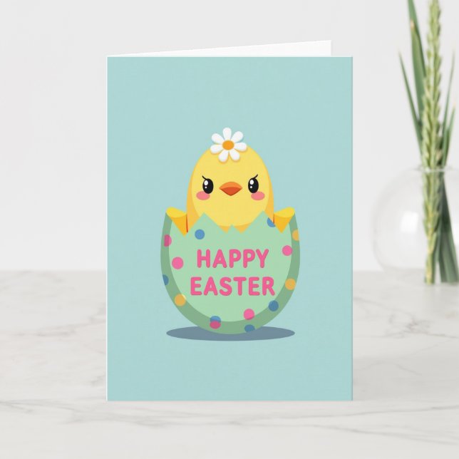 Happy Easter Chick Art Card (Front)