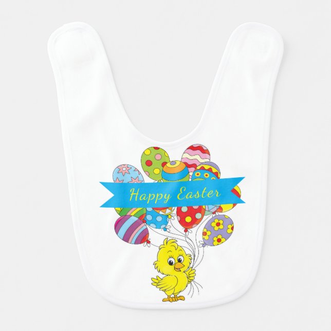 Happy Easter Chick  Baby Bib (Front)