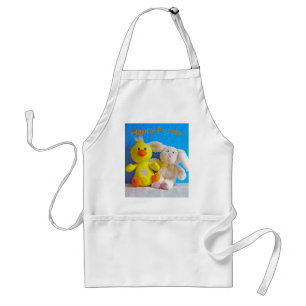 Happy Easter Chick + Bunny Adult Apron