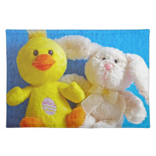 Happy Easter Chick + Bunny Placemat