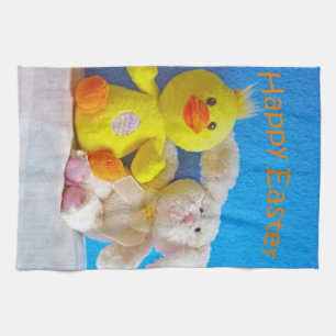 Happy Easter Chick + Bunny Towel