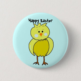 Happy Easter Chick Button