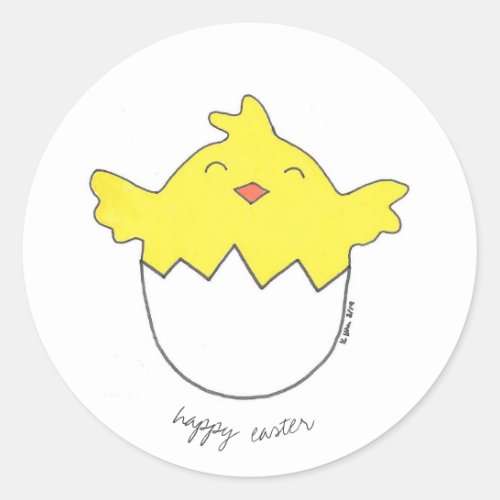 Happy Easter Chick Sticker