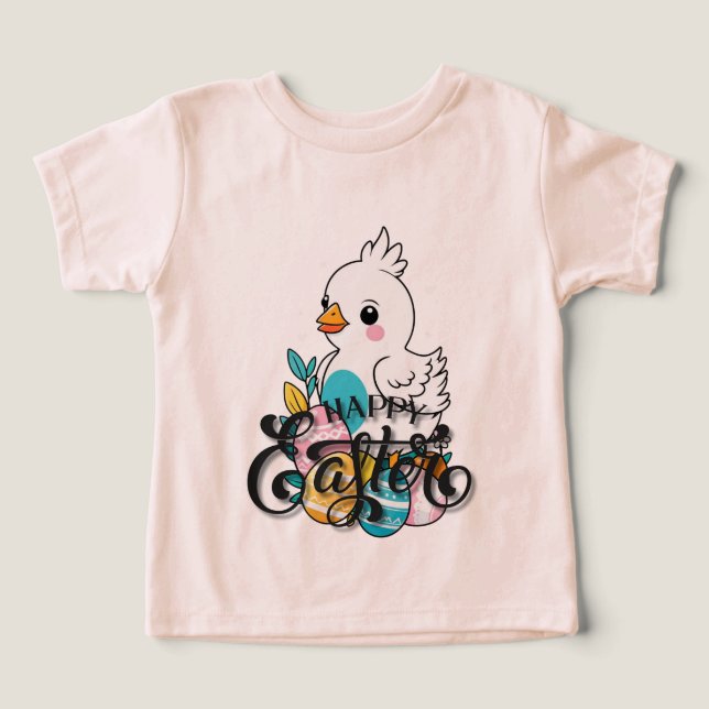 Happy Easter Chick Toddler T-shirt (Design Front)