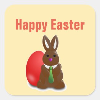 Happy easter chocolate bunny