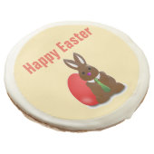 Happy easter chocolate bunny sugar cookie (Angled)
