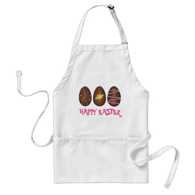 Happy Easter Chocolate Buttercream Egg Candies Adult Apron (Front)