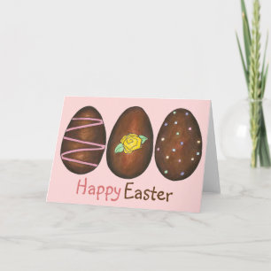 Happy Easter Chocolate Buttercream Egg Candy Holiday Card