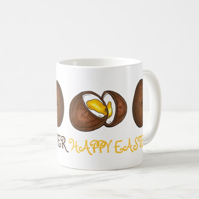 Happy Easter Chocolate Cream Creme Candy Egg Coffee Mug (Front Right)