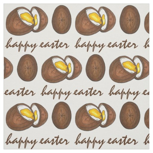 Happy Easter Chocolate Cream Egg Candy Sweets Fabric