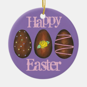 Happy Easter Chocolate Cream Egg Eggs Ornament