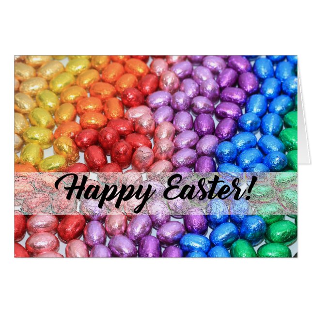 Happy Easter Chocolate easter eggs Cards (Front Horizontal)