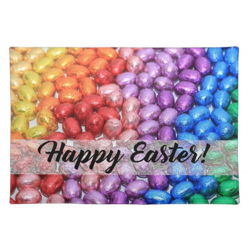 Happy Easter Chocolate easter eggs Cloth Placemat