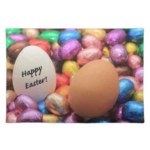 Happy Easter Chocolate easter eggs Placemat