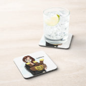 Happy Easter Chocolate Eggs Add Name Beverage Coaster (Right Side)