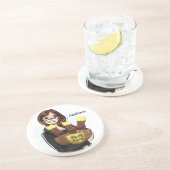 Happy Easter Chocolate Eggs Add Name Sandstone Coaster (Side)
