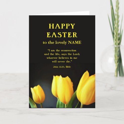 Happy Easter Christian card Bible verse Card