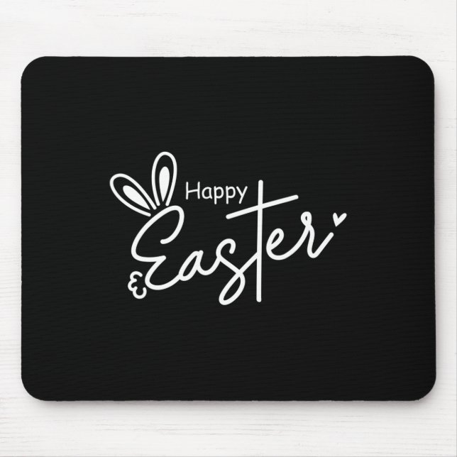 Happy Easter Christian Cross Easter Bunny 1  Mouse Pad (Front)
