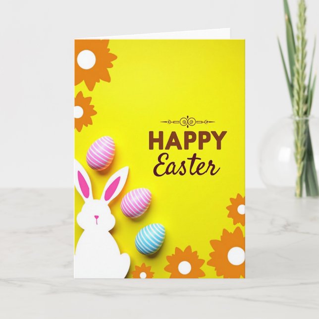 Happy Easter Circle Pattern Card (Front)