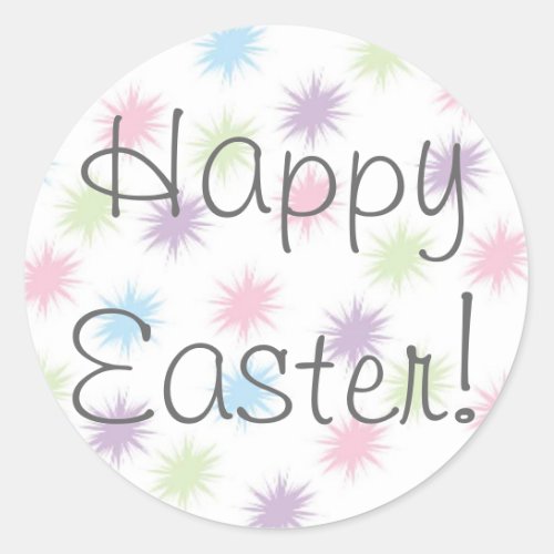 Happy Easter Classic Round Sticker