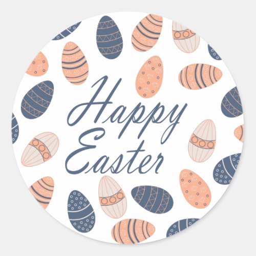 Happy Easter Classic Round Sticker