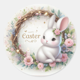 Happy Easter Classic Round Sticker