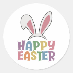 Happy Easter                        Classic Round Sticker