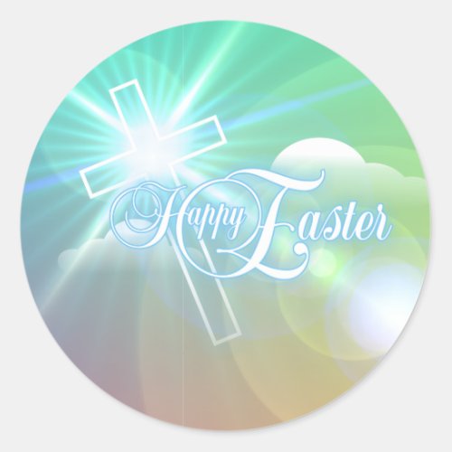 Happy Easter Classic Round Sticker