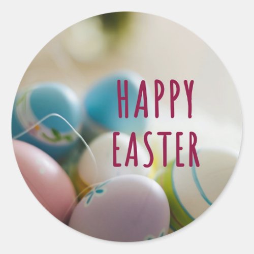 Happy Easter Classic Round Sticker