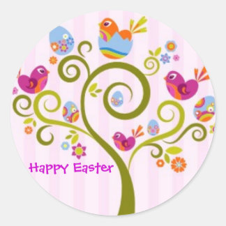 Happy Easter Classic Round Sticker