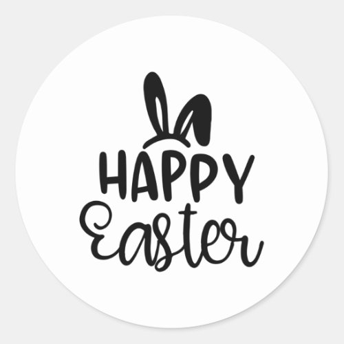 Happy Easter Classic Round Sticker