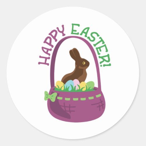 Happy Easter Classic Round Sticker