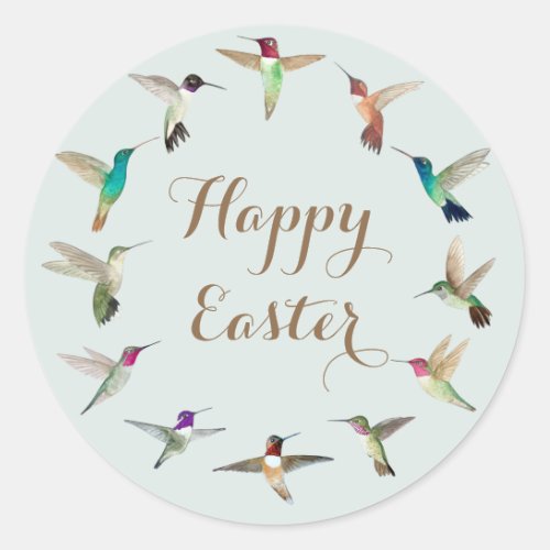 Happy Easter Classic Round Sticker
