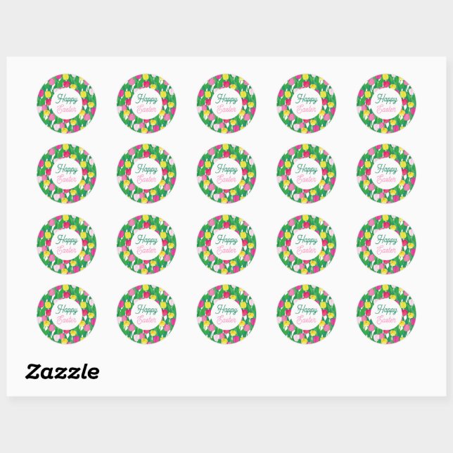 Happy Easter. Classic Round Sticker (Sheet)