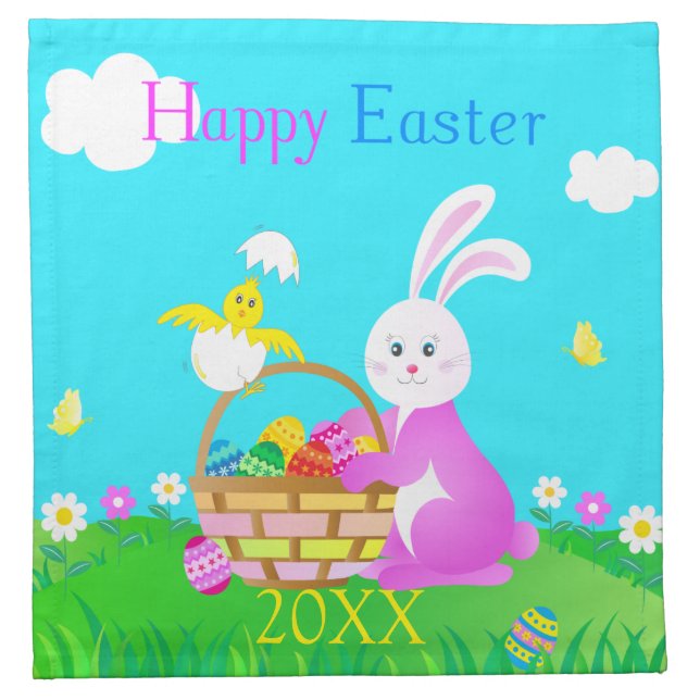Happy Easter Cloth Napkin (Front)