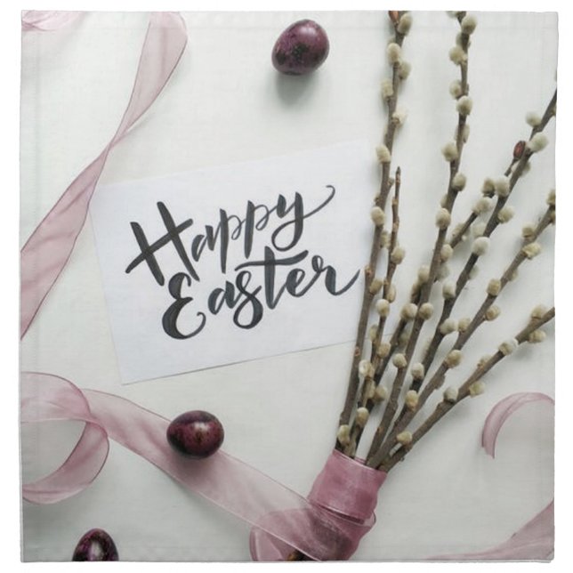 HAPPY EASTER CLOTH NAPKIN (Front)
