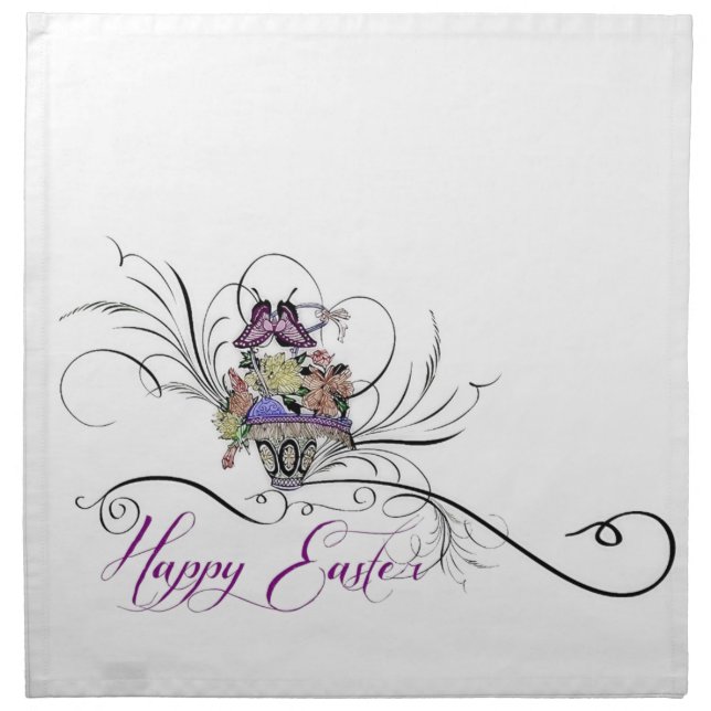 Happy Easter Cloth Napkin (Front)