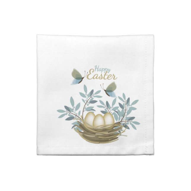 Happy Easter Cloth Napkin (Quarter Fold)