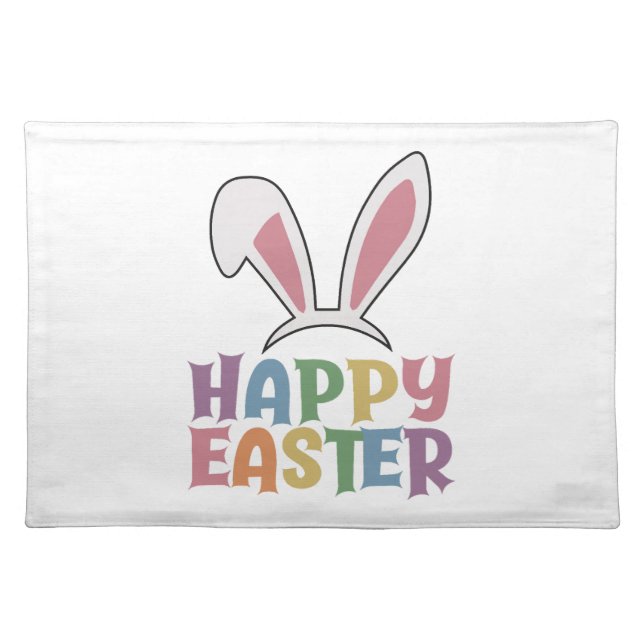 Happy Easter                        Cloth Placemat (Front)
