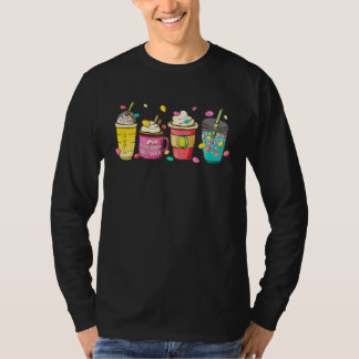 Happy Easter Coffee  for Women Bunny Latte Easter  T-Shirt