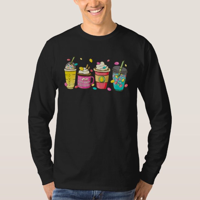 Happy Easter Coffee  for Women Bunny Latte Easter  T-Shirt (Front)