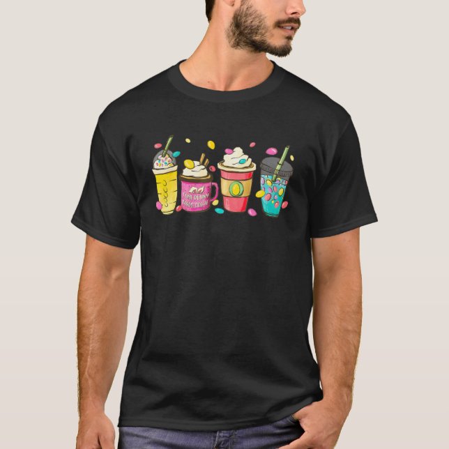 Happy Easter Coffee  for Women Bunny Latte Easter  T-Shirt (Front)