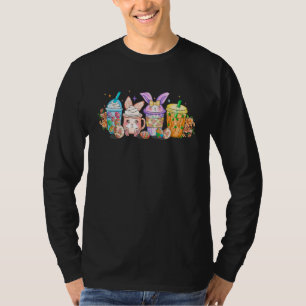 Happy Easter Coffee  for Women Bunny Latte Easter  T-Shirt