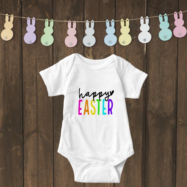Happy Easter colorful Baby Bodysuit (Creator Uploaded)