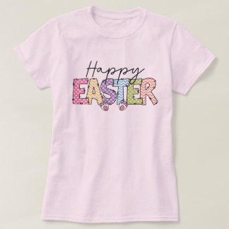 Happy Easter Colorful Bunny Design T-Shirt
