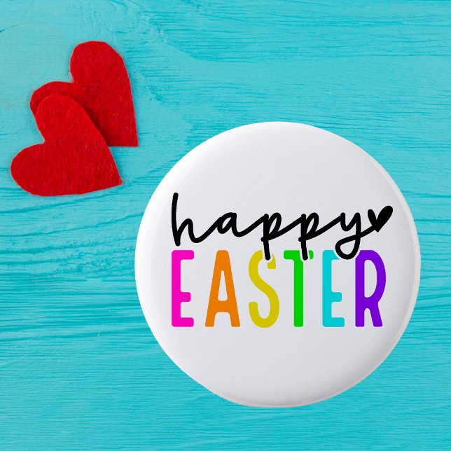Happy Easter colorful Button (Creator Uploaded)