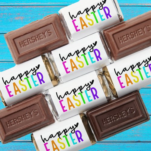 Happy Easter colorful chocolate Hersheys Miniatures