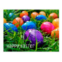 Colorful Easter Eggs in Grass Photo