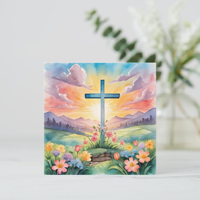 Happy Easter, colorful illustration, (Standing Front)