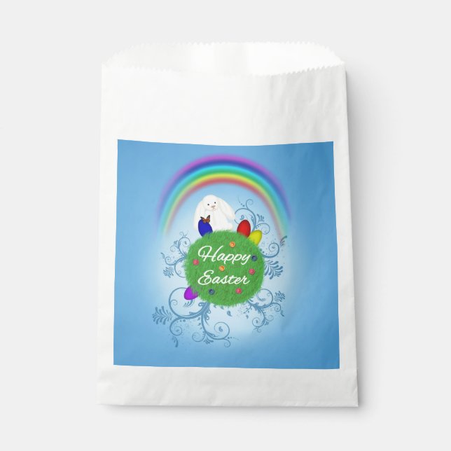 Happy Easter Colorful Planet Favor Bag (Front)